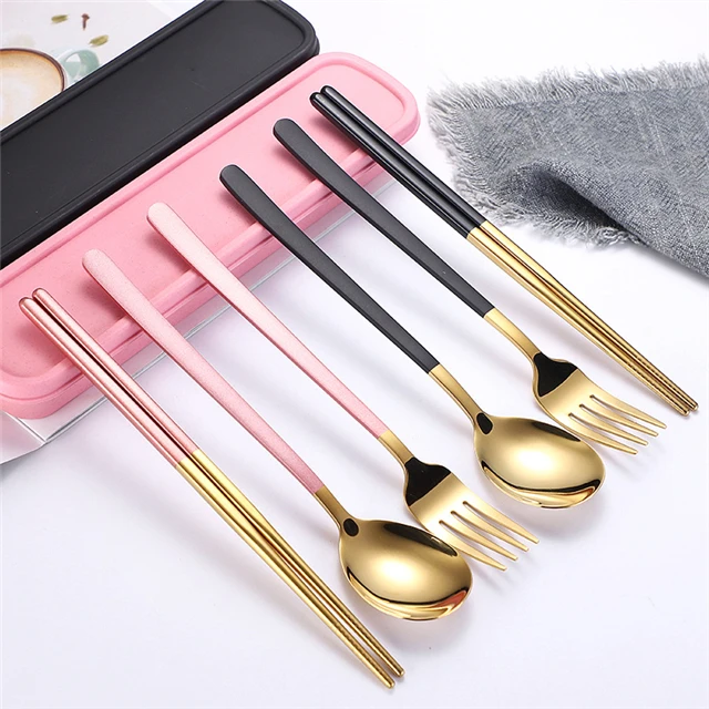 

Chopsticks Spoon Portable Tableware Set Tableware Gift Kitchen Accessories, As show