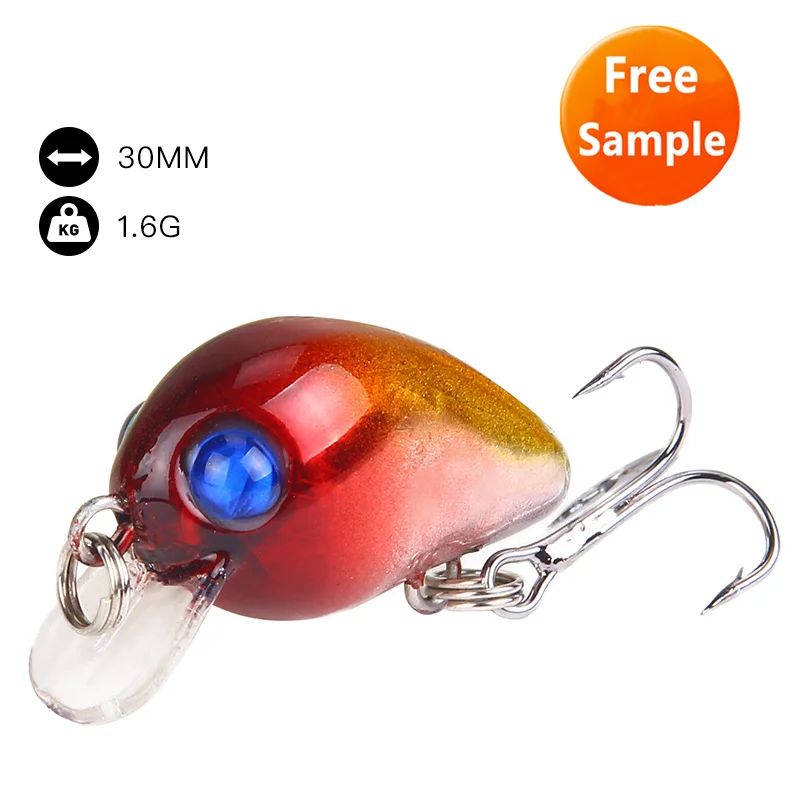 

Free Sample Fishing Lure 3.8g Luya 3d Eye Fishing Lure Crankbaits, 10 colors