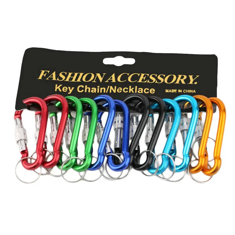 
Customl swivel hook 8 mm 8 cm locking aluminum carabiner with lock screw 