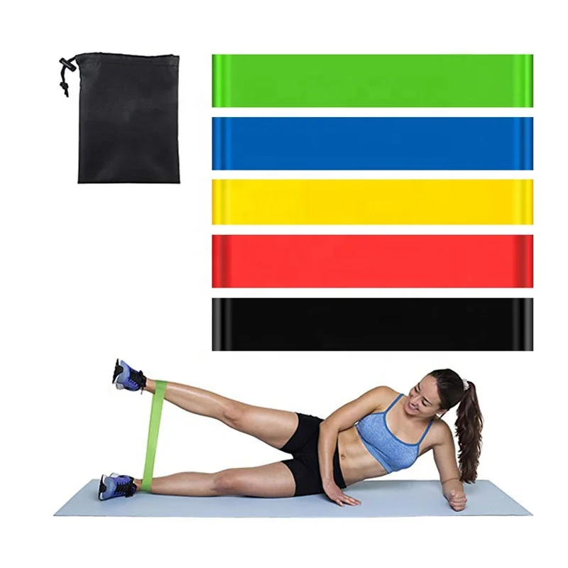

Ready to ship Durable TPE Strength Training Resistance Bands Set Yoga Gym Workout Resistance Bands, Green,blue,yellow,red,black