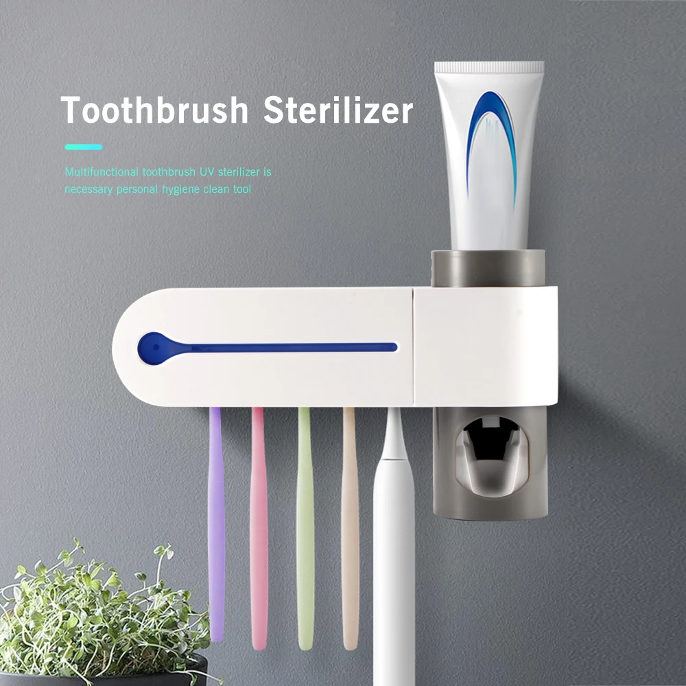 

Automatic toothpaste squeezer toothbrush holder Family toothbrush holder Factory direct sell toothbrush sterilizer, As photo