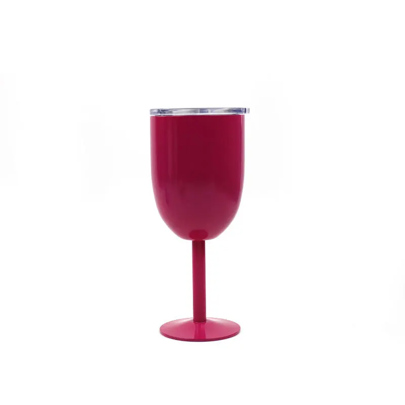 

Custom Insulated Double Wall Stainless Steel Red Wine Goblet With Lid