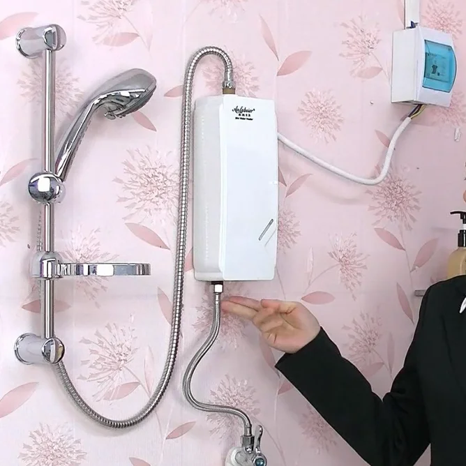 
5s heating small size 5500w instantaneous new instant electric hot shower water heater for kitchen 
