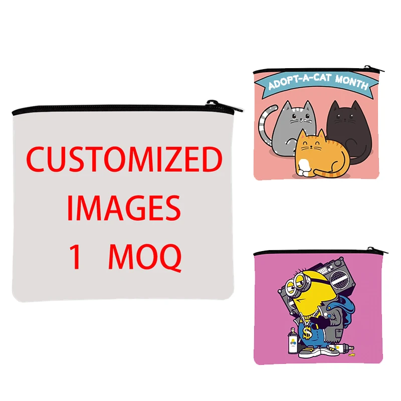 

2021 custom low 1 MOQ cosmetic cases wallet makeup bag designer novation coin purse waterproof wholesale fashion for ladies men