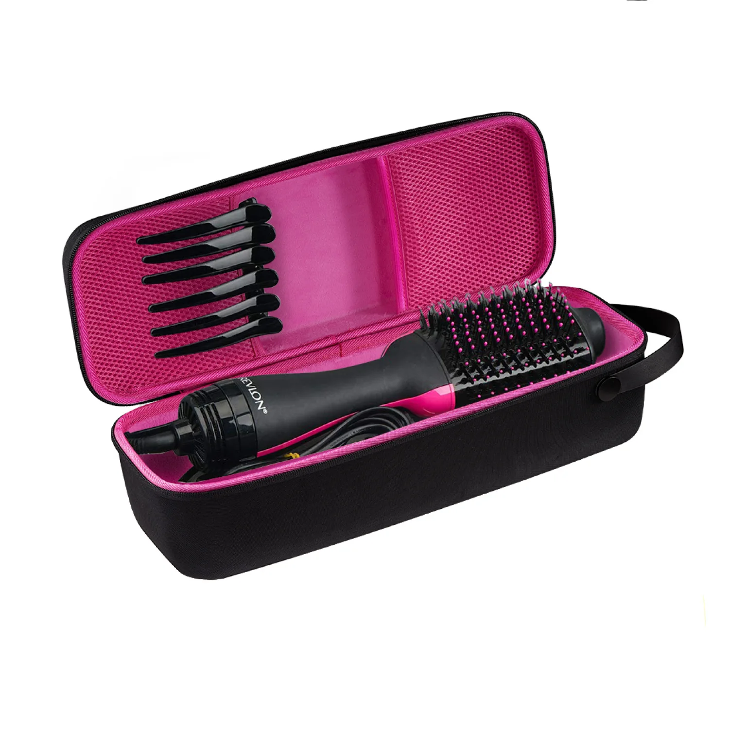 

Hard Storage Carrying Travel Case for Revlon One-Step Hair Dryer Volumizer Hot Air Brush (Red), Black red