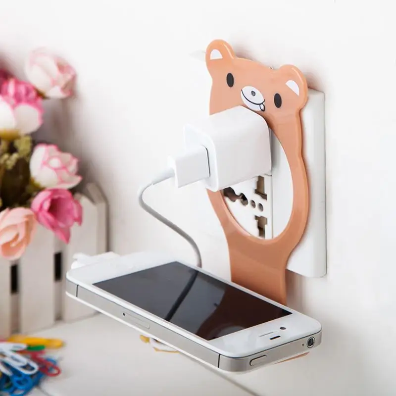 

New Folding Cell phone Charger Pallet Stand Holder Travel Portable battery Charging Hanging Hook Sucker Mounts for phone, As the picture shown, random
