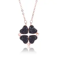 

925 sterling silver one kind multiple wear heart-shaped four leaves clover pendant zircon necklace