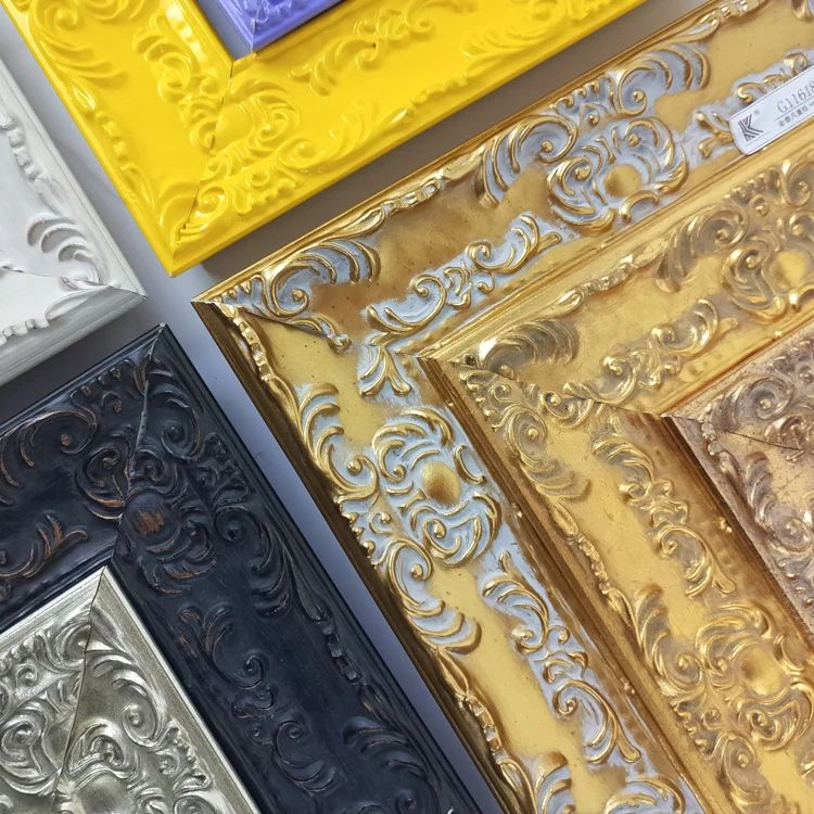 Decor Wall Molding Custom Gold Wood Picture Photo Frame Moulding In