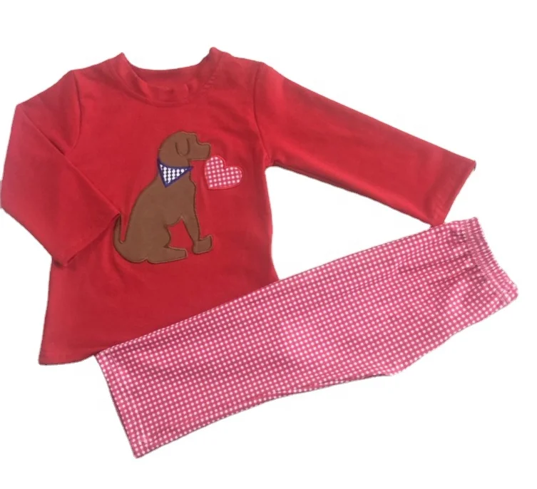 

Wholesale Children Boutique Kids Clothes Boys Valentine's long sleeve outfit