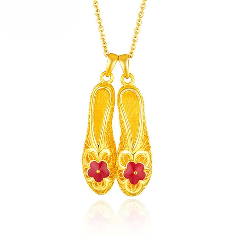 

Hd0156 Wholesale Gold Filled Jewelry Gold Necklace With Shoes Pendant 14K Gold Necklace Chain