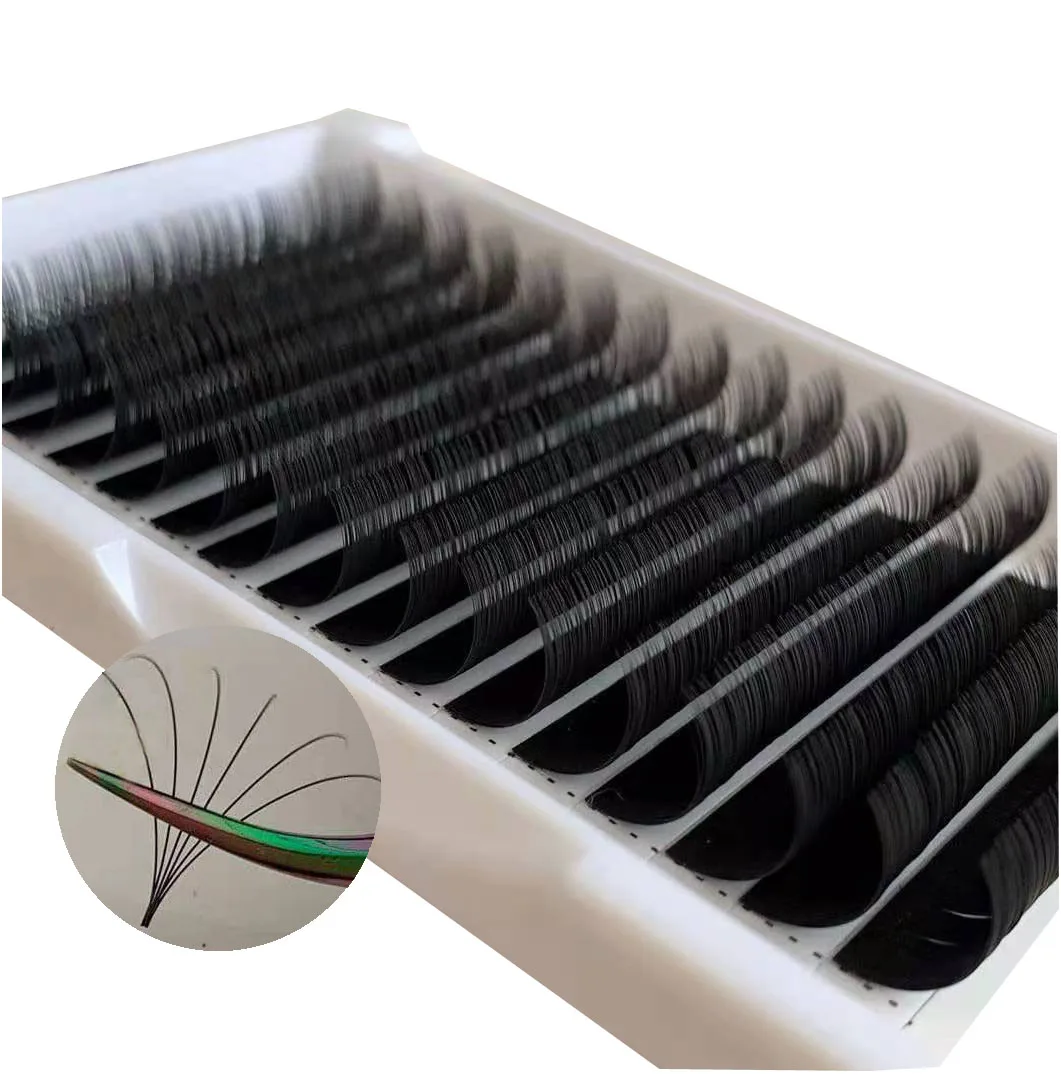 

Top sale curl extension lash cashmere eyelash extension custom packaging private label russian volume lash, Natural black