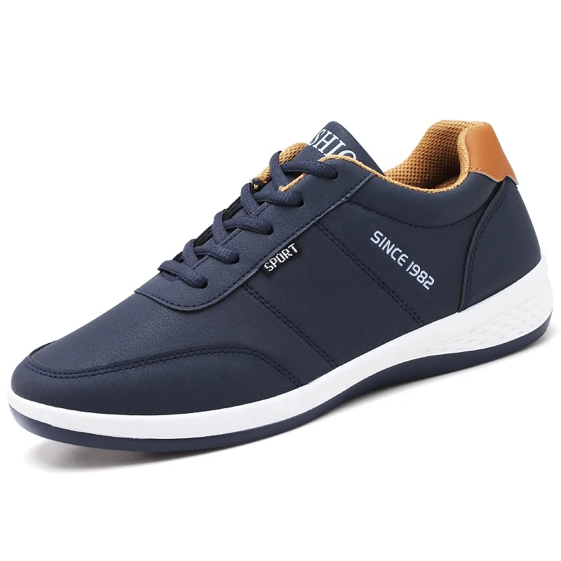 

Premium quality wholesale breathable lace up sneaker manufacturer men shoe, Navy blue, black, white