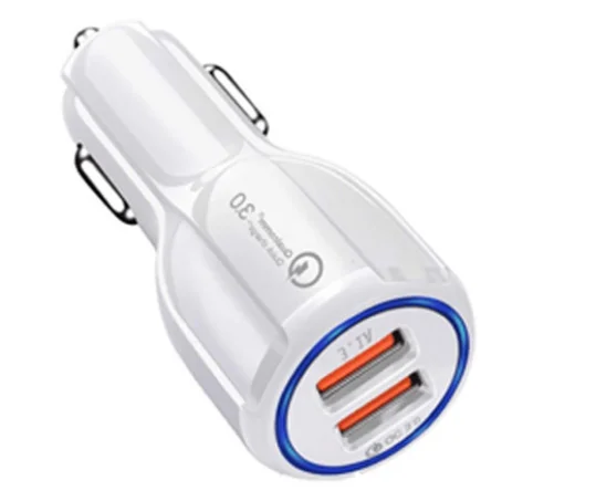 

Two Port QC3.0 Quick Charge Dual USB Fast Charging Car Charger Adaptor, Kinds of colors