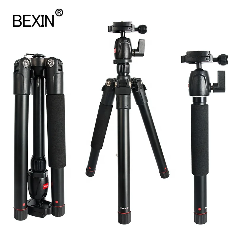 

BEXIN custom outdoor flexible aluminum photo compact foldable TV mobile phone video camera stand tripod for dslr camera phone