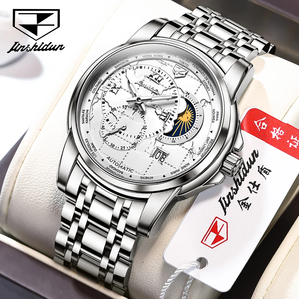 

JSDUN 8920 OEM Custom Watches Tourbillon Luxury Skeleton Calendar Display Men's Waterproof Automatic mechanical Watches