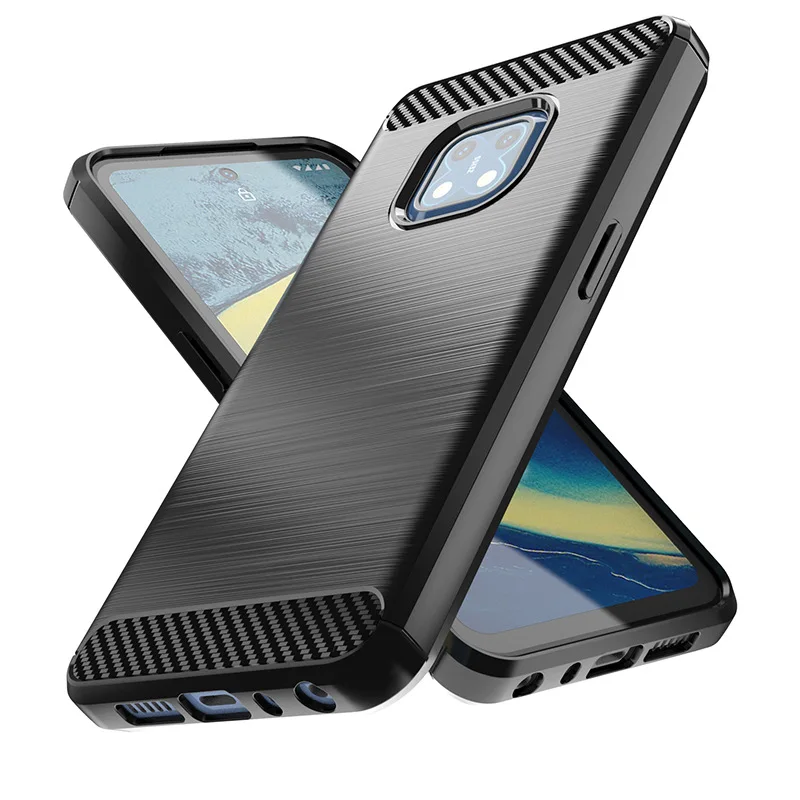 

Phone case For Nokia XR 20 G10 G20 X10 X20 1.4 5.4 3.4 2.4 1.3 5.3 2.3 Capas Shopkprook Soft TPU Bumper Carbon Fiber Case Fundas, 4 colors