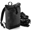 2011 lightweight water-resistant Waterproof Tarpaulin 15L capacity black rucksack factory roll-top closure laptop bags backpack