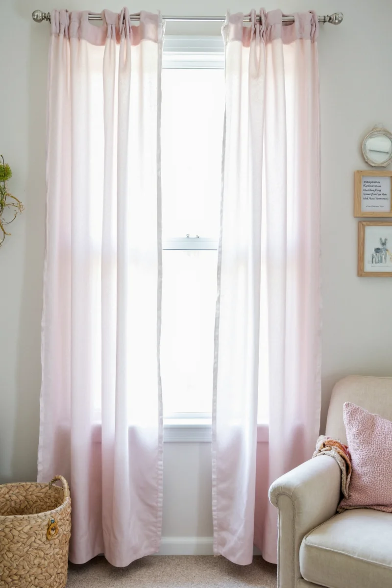 Final result of beautifully decorated windows using command strips