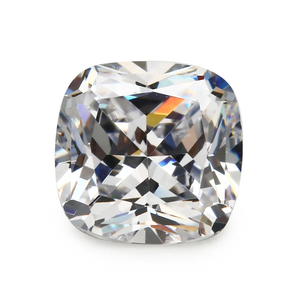 

3A grade wholesale price loose gemstone cz diamond white cushion cut synthetic cz stone cubic zirconia