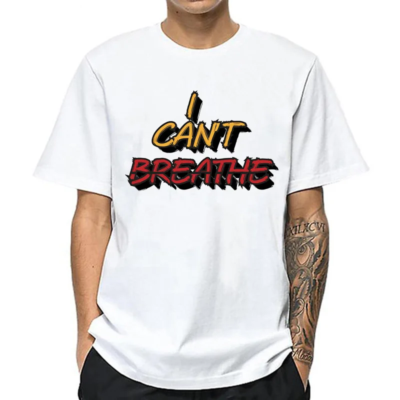 

I Cant Breathe Summer Human Rights Printed Men's T-shirt Euro American Short