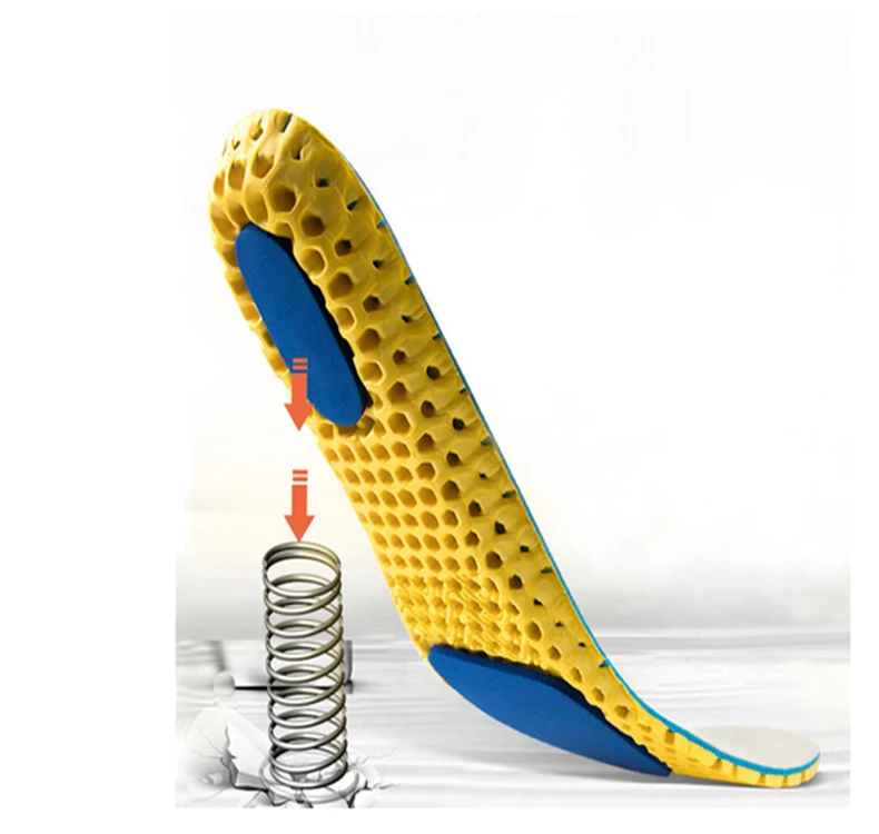 

Custom Logo Comfortable Breathable Shock Absorption Sport Running Tennis Sport Honeycomb Insole, Customized