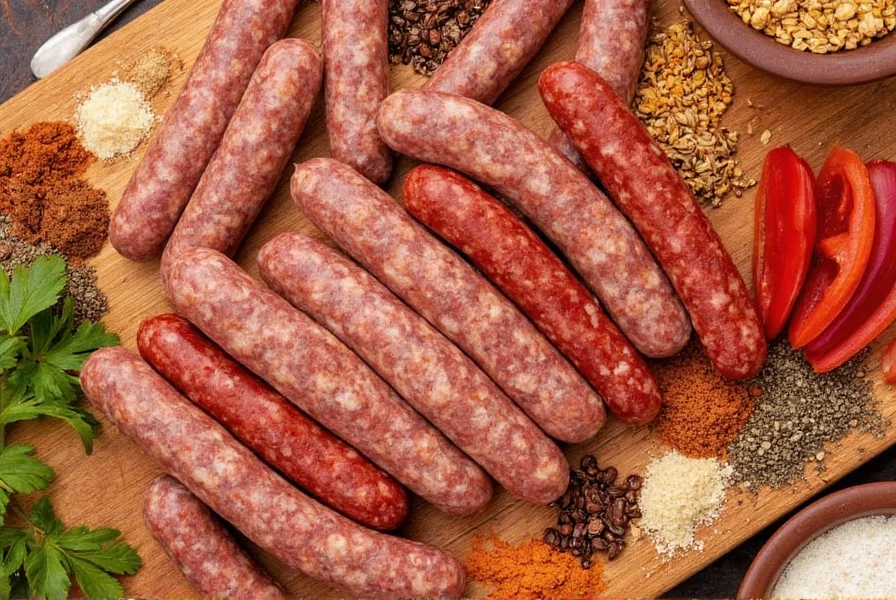 Homemade sausage mixture being blended in a bowl