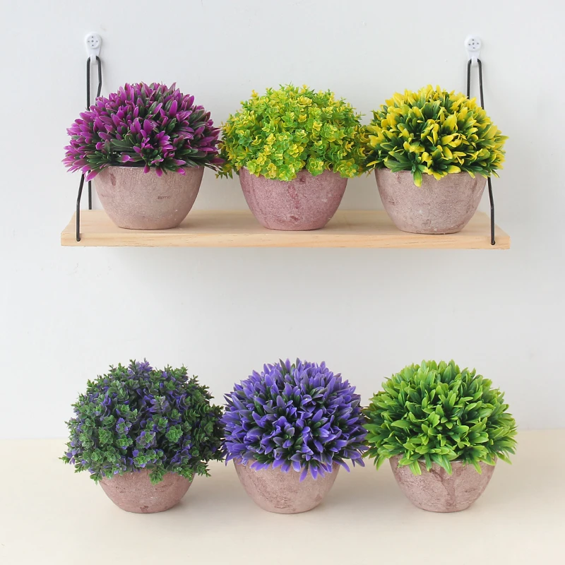 

Factory wholesale artificial plants potted round green plants gardening decorative flower bonsai, Regular