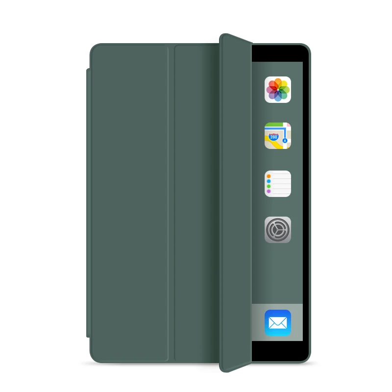 

Fashionable trifold stand auto sleep/awake TPU back cover case for iPad pro 10.5 tablet case with pencil holder, 10 kinds of color available in stock