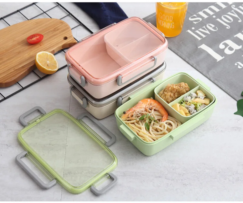 

Bento Box Portable Food Container Microwave Lunch Box Leak-Proof Independent Lattice Bento Lunch Box for Kids