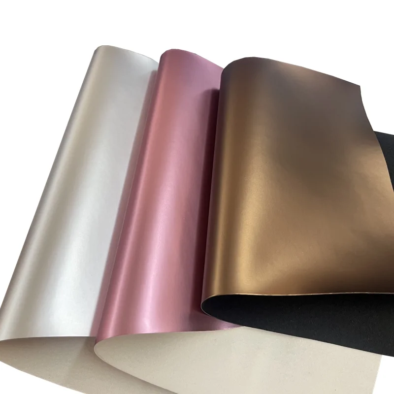 High Quality 0.8mm Thin Metallic Synthetic PU Leatherette for Women Shoes Waterproof Versatile Use Bags Decorative Home Textiles