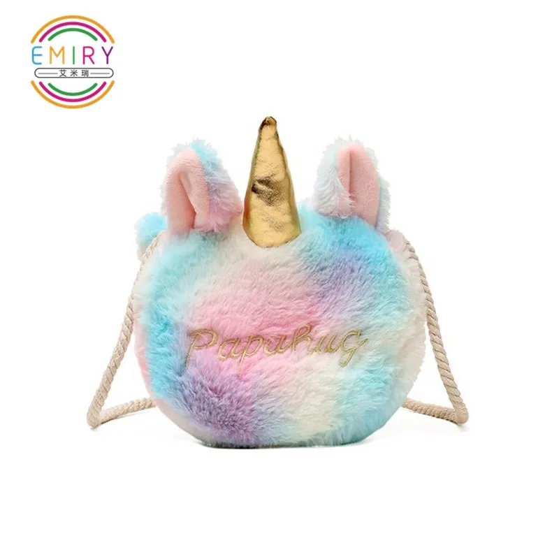 

Gifts for Girls Unicorn Purse Unicorn Crossbody Shoulder Bag Rainbow Multicolored Plush Unicorn Bag