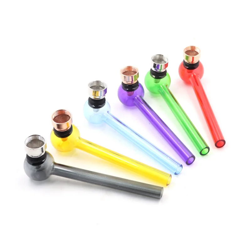 

SHINY dropshipping oil burner glass pipe smoking accessories fast shipping pyrex glass pipes smoking RTS hand pipes smoking, Red, green,blue,purple yellow etc