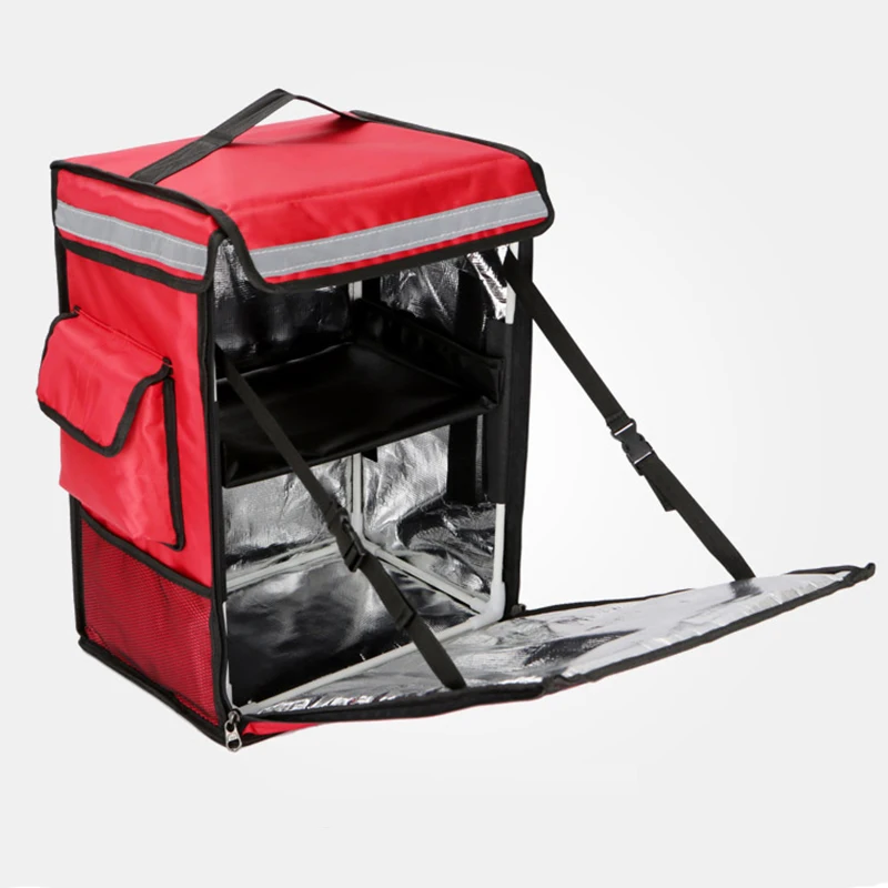 

42L Waterproof Aluminum Foil Insulated Thermal Food Delivery Bag Backpack for Bicycle