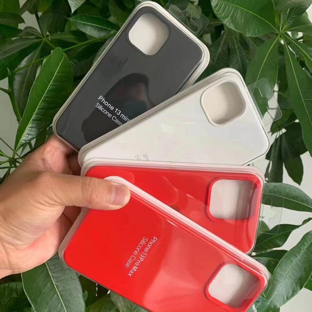 

2021 New Original 1:1 For Iphone 13 Silicone Cover Tpu Mobile Phone Case 11 12 13 Por Max With LOGO Silicone Case, 54 colors