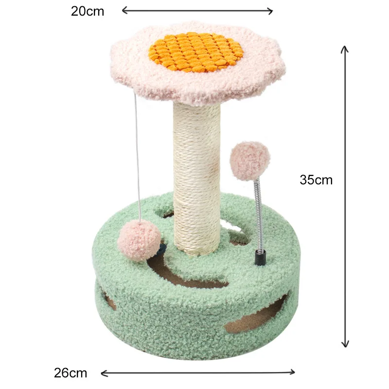 

Cat tree kitten climbing activity center scratching column furniture bed plush toys, Picture shows