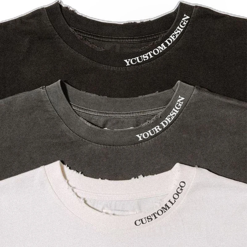 Vintage Acid Washed Heavyweight Cotton T Shirt