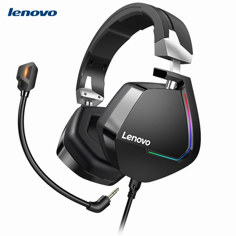 

Original Lenovo H402 USB Interface 7.1 Channel Active Noise Reduction Wired Gaming Headset with Colorful RGB Light & Mic
