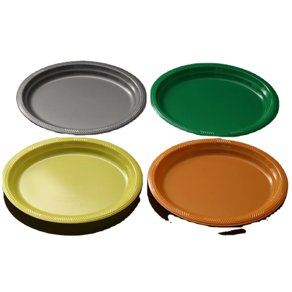 

New Arrival Fo Simple Elegant Folding Food-Grade Round Plastic Meal Board,Biodegradable And Environmentally 10inh Friendly Color