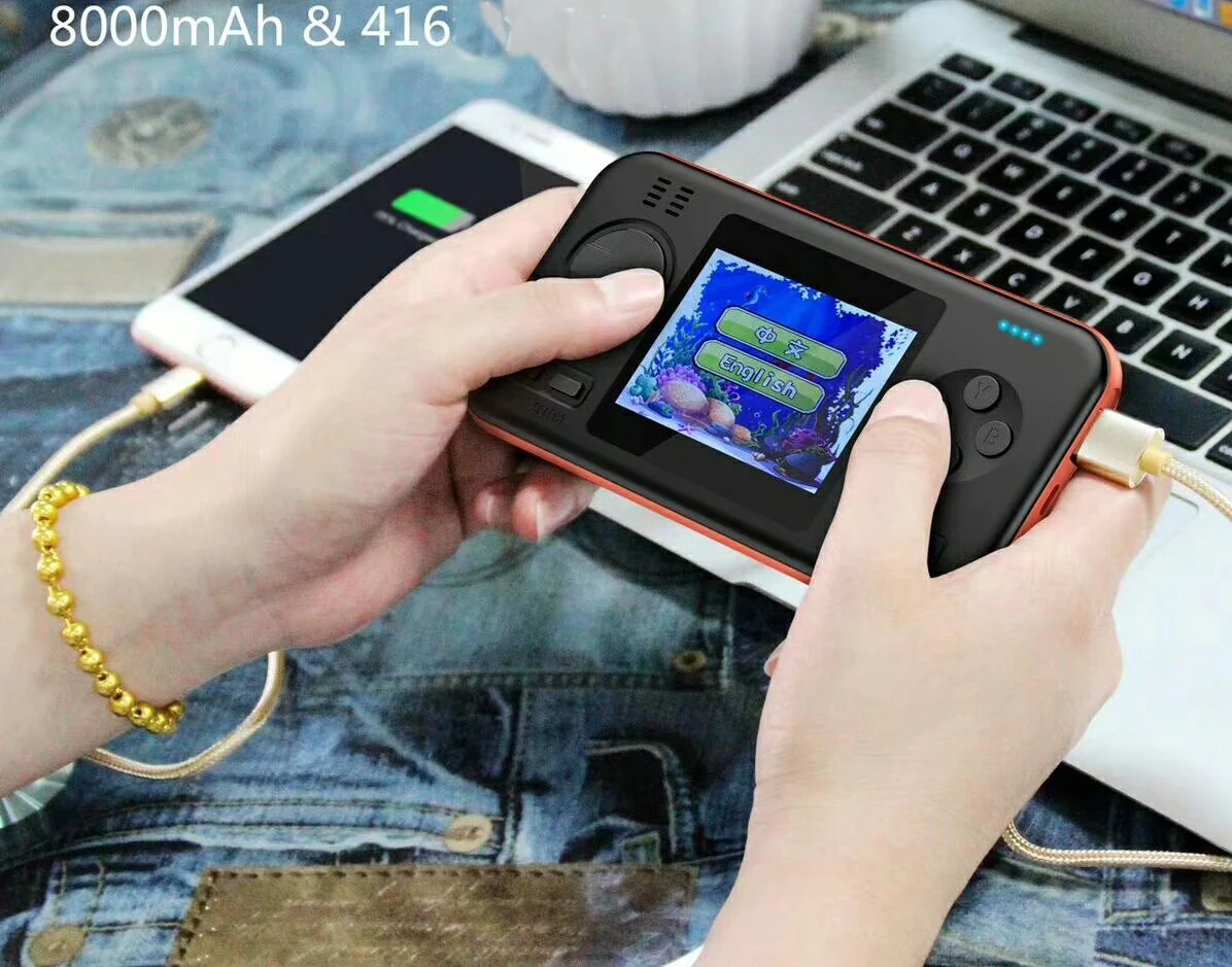 Multi-function Game console powerbank retro video gameboy power bank with game player