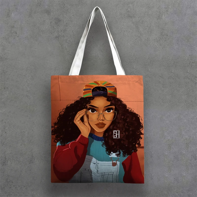 

G&D Fashion African Girl Woman Home New design Art Tote Bag, Customer's request