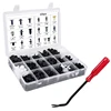 JINGTENG 435PCS +Screwdriver Car Body Push Pin Rivet FastenerTrim Moulding Clip Auto Clips and Fasteners For Ford/Jeep Car Unive