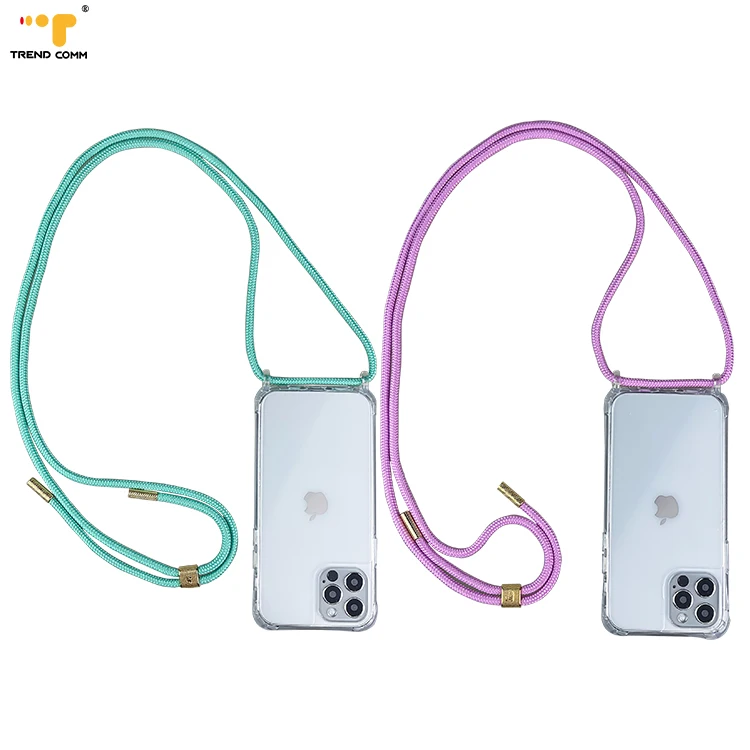 

Mobile Hanging Sling Covers Cell Phone Crossbody Clear Case For iPhone