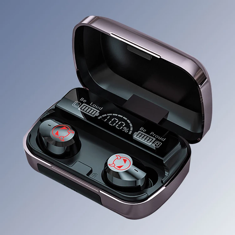 

cheap earphones M23 Fashion little devil mirror wireless earphones Waterproof Touch Control Wireless Earphones