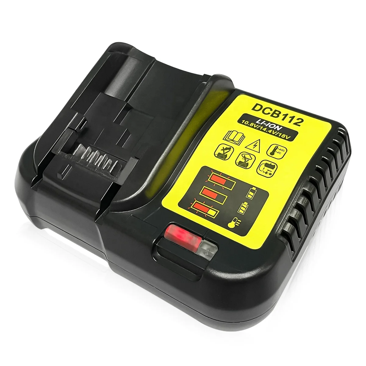 

DCB112 12V-20V MAX Battery Charger Replacement for DeWalt 20V Max Battery Charger DCB206 DCB205 DCB204 DCB203 DCB200 DCB120, Black
