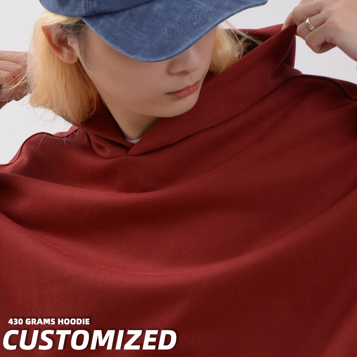 Heavyweight 430GSM French Terry Drop Shoulder Oversized Pullover Hoodie