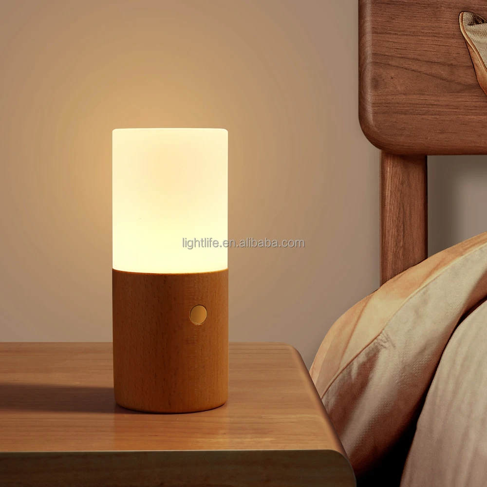 

New Acrylic Modern LED Touch Sensor Nightlight Atmosphere USB Rechargeable Table Lamp Baby Night Light For Kids Bedroom