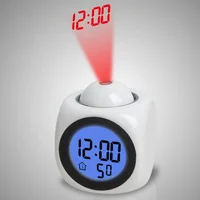 

Projection Alarm Clock Table LED Back Light projector thermometer clock temperature alarm clock