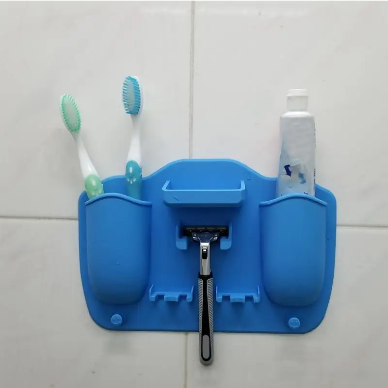 

5 Colors Dispenser Bath Supplies Hanging Rack Toothbrush Holder Household Accessories, Plastic toothbrush holder