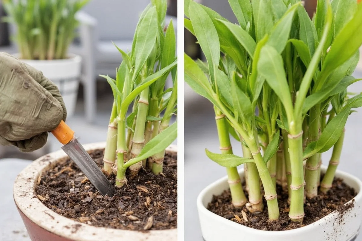 how to replant a lucky bamboo plant
