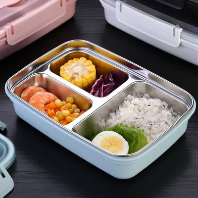 

Eco Friendly Air Lock Portable BentoThermo Metal 304 Stainless Steel Insulated Lunch Box, Customized